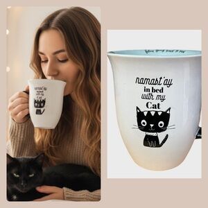 Cat Namast’ay IN BED with my CAT mug
